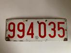 Oude nummerplaat in emaille, Verzamelen, Ophalen of Verzenden, Zo goed als nieuw
