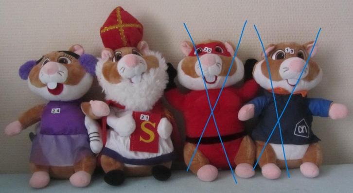 Albert Heijn - Hamsters / Diverse Knuffels, Kinderen en Baby's, Speelgoed | Knuffels en Pluche, Zo goed als nieuw, Overige typen