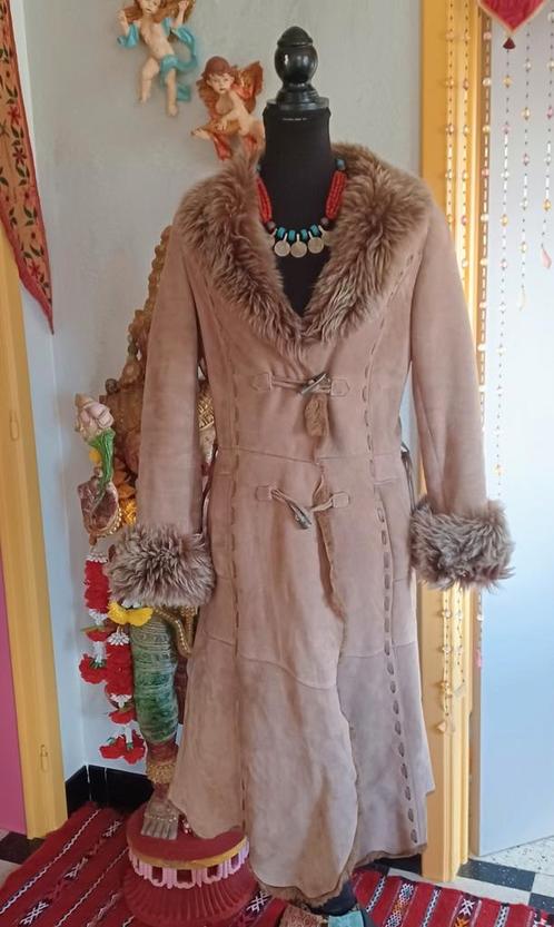 Prachtige bohemian shearling schaapvacht jas, Kleding | Dames, Jassen | Winter, Zo goed als nieuw, Maat 36 (S), Ophalen of Verzenden