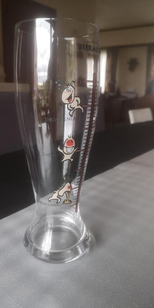 Glas – Biermeter, Verzamelen, Glas en Drinkglazen, Ophalen of Verzenden