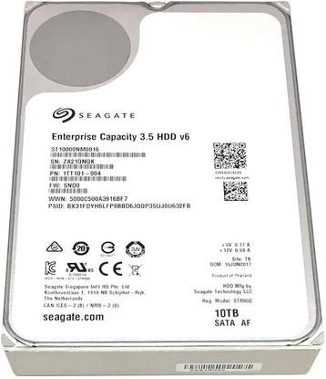 10TB Seagate Exos X10 3.5 inch SATA 512e ST10000NM0016 disponible aux enchères