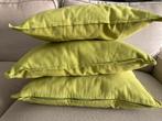 3 limoengroene kussens, Huis en Inrichting, Woonaccessoires | Kussens, Ophalen, Zo goed als nieuw, Groen, Vierkant
