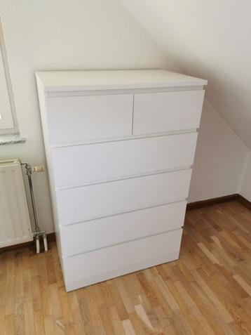Commode Malm 6 tiroirs, Enlèvement, Comme neuf