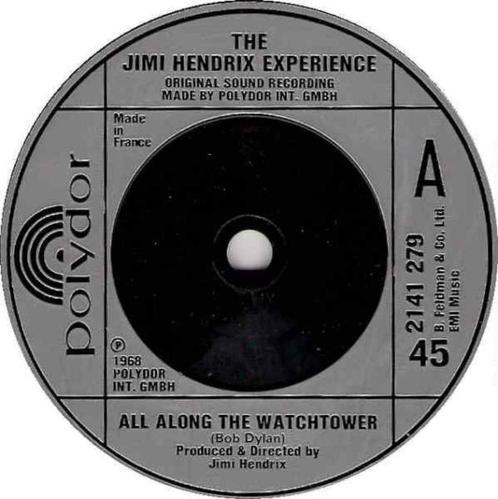 The Jimi Hendrix Experience – All Along The Watchtower, Cd's en Dvd's, Vinyl Singles, Zo goed als nieuw, Single, Rock en Metal