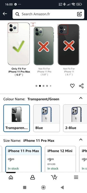 coque transparente pour iPhone 11 Pro Max (6.5 pouces). 

Vo, Télécoms, Enlèvement ou Envoi, Neuf, IPhone 11