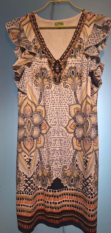 K-design Jurk met kralen blauw Medium  beschikbaar voor biedingen