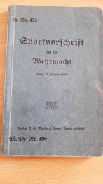 H.DV.475 Sportvorschrift für die Wehrmacht (allemand 1934), Livre ou Revue, Armée de terre, Envoi