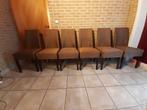 6 degelijke stoelen, Huis en Inrichting, Stoelen, Vijf, Zes of meer stoelen, Riet of Rotan, Gebruikt, Bruin