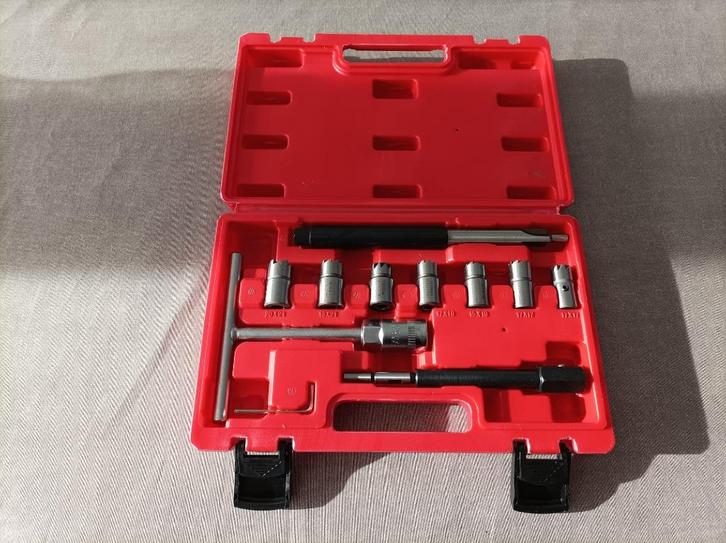 Injector zitting frees set met 8 zittingfrezen, Auto diversen, Autogereedschap, Nieuw, Ophalen of Verzenden