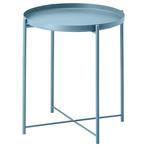 Table bleu, Comme neuf, Moins de 45 cm, Métal ou Aluminium, Modern