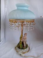 Blauwe opaline lamp, Antiek en Kunst, Ophalen of Verzenden