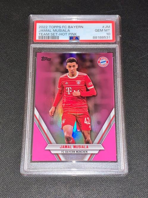 2022 Topps Bayern Munchen Jamal Musiala /135 PSA 10 card, Hobby & Loisirs créatifs, Autocollants & Images, Comme neuf