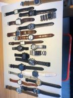 LOT DE MONTRES ( 21 ), Handtassen en Accessoires, Horloges | Heren, Ophalen, Gebruikt, Polshorloge, Leer