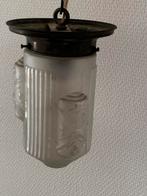 Antieke glazen lamp, Minder dan 50 cm, Gebruikt, Ophalen of Verzenden, Glas