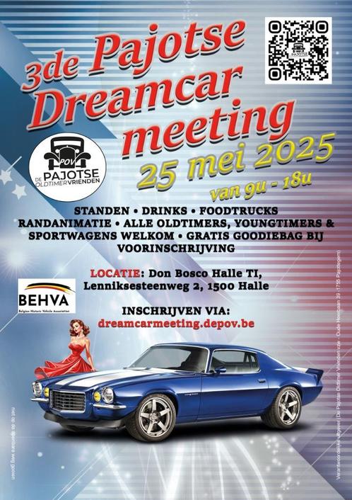 3de PAJOTSE DREAMCAR MEETING te HALLE, Auto's, Oldtimers, Particulier, Ophalen