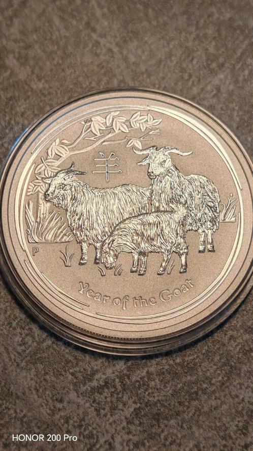 Australia,1 dollar 2015 ,Year of the Goat,1 oz,999% zilver,, Postzegels en Munten, Munten | Oceanië, Losse munt, Zilver, Ophalen of Verzenden