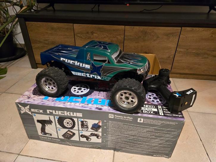 ECX2100
Ruckus 1/10 Monster RTR Green rc Auto, Hobby en Vrije tijd, Modelbouw | Radiografisch | Auto's, Ophalen