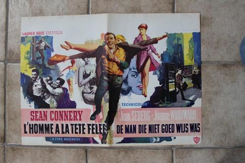 filmaffiche Sean Connery A Fine Madness 1966 filmposter, Collections, Posters & Affiches, Comme neuf, Cinéma et TV, A1 jusqu'à A3