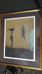 Litho Paul Wunderlich 'Adam en Eva' gesigneerd ingekaderd, Ophalen