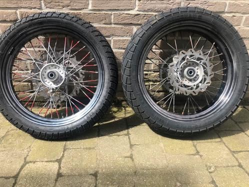 Supermotard wielen met nieuwe banden, Motoren, Onderdelen | Merk-onafhankelijk, Ophalen of Verzenden