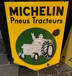 Emaille bord Michelln tractor, Ophalen of Verzenden, Gebruikt