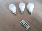 3 ampoules LED RGB E27, Ophalen, Led-lamp, Minder dan 30 watt, Nieuw