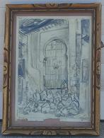 Dessin arabisant signe Charles Ernest smets, Antiek en Kunst, Kunst | Tekeningen en Fotografie, Ophalen of Verzenden