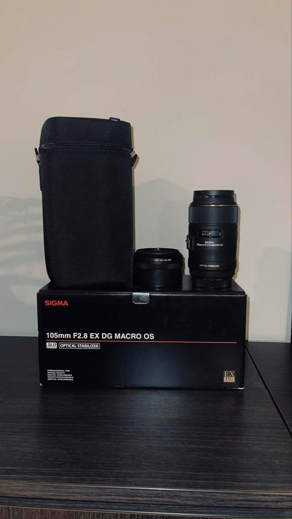 Sigma 105mm F2.8 EX DG OS HSM Macro, Audio, Tv en Foto, Foto | Lenzen en Objectieven, Zo goed als nieuw, Macrolens, Ophalen