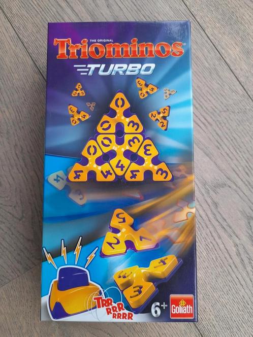 Triominos Turbo - Goliath - familiespel - 6+, Hobby & Loisirs créatifs, Jeux de société | Jeux de cartes, Comme neuf, Enlèvement ou Envoi