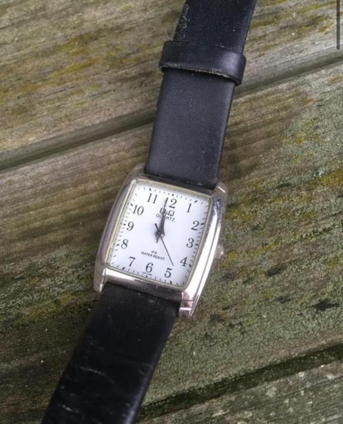 Vintage “Q&Q Quartz” by Citizen dameshorloge rechthoekig, Handtassen en Accessoires, Horloges | Dames, Zo goed als nieuw, Polshorloge