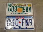 USA: Florida en Texas nummerplaat, Ophalen of Verzenden, Gebruikt