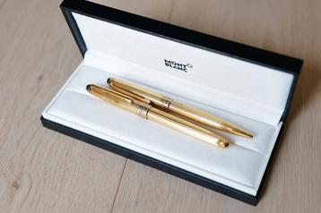 Montblanc Meisterstuck Solitaire Vermeil gouden krijtstrepen beschikbaar voor biedingen