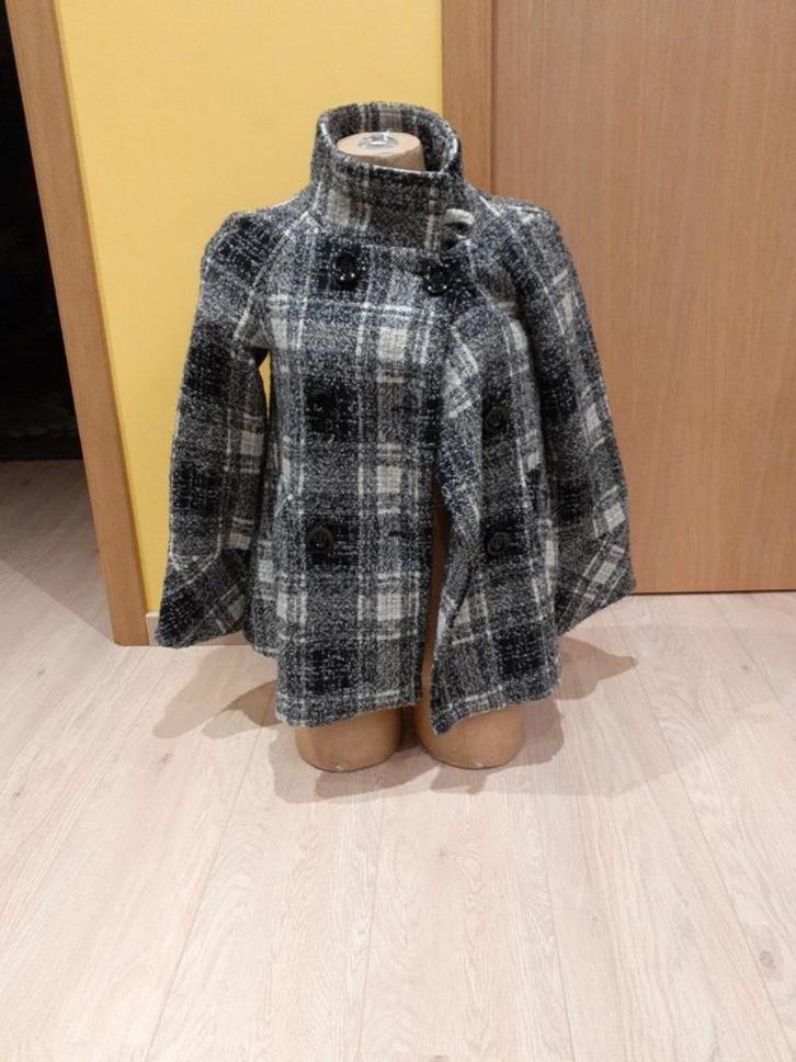 veste zara noir gris taille s, Kleding | Dames, Jassen | Winter, Gedragen, Maat 36 (S), Zwart, Ophalen of Verzenden