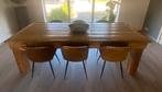 Barnwood tafel+ 6stoelen, Ophalen, 100 tot 150 cm, 200 cm of meer, Zo goed als nieuw