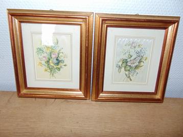 Schilderijtjes op zijde 15 x 17 cm beschikbaar voor biedingen