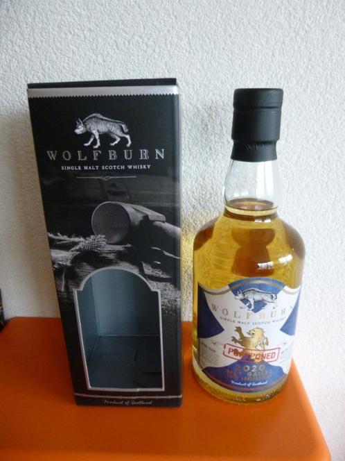 SINGLE MALT SCOTCH WHISKY"WOLFBURN MEY GAMES''UIT 2020, Collections, Vins, Neuf, Autres types, Autres régions, Pleine, Enlèvement ou Envoi