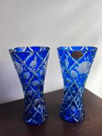 Kristallen blauwe vazen, Antiek en Kunst, Ophalen
