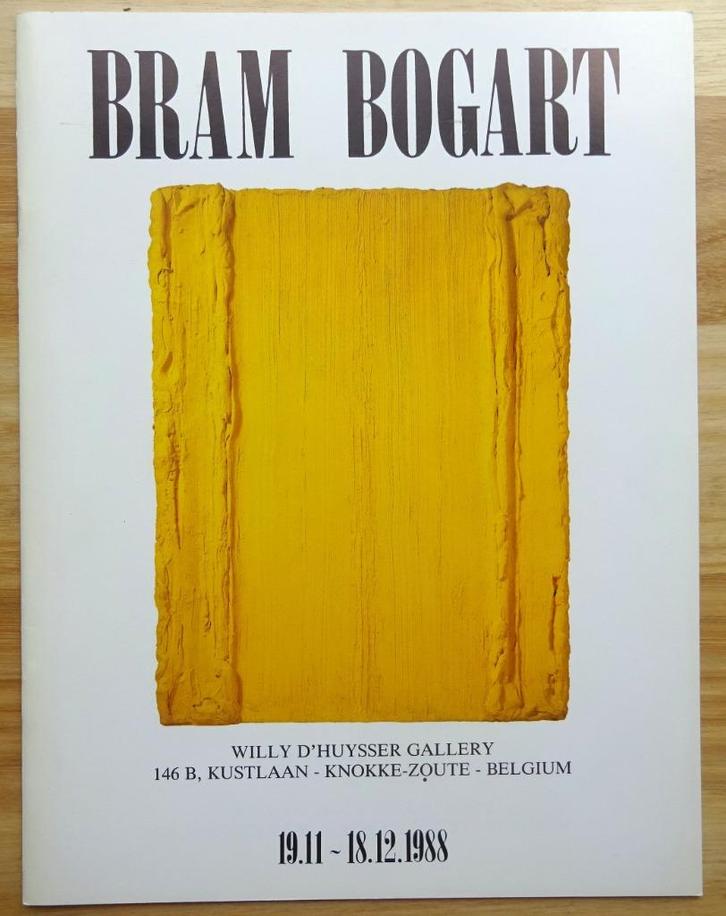 Bram Bogart, 1988, folder, Willy D'Huysser Gallery Knokke, Boeken, Kunst en Cultuur | Beeldend, Zo goed als nieuw, Schilder- en Tekenkunst