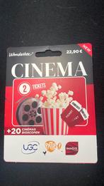 Carte cadeau cinéma, Tickets en Kaartjes, Kortingen en Cadeaubonnen, Twee personen, Cadeaubon, Arrangement, Overige typen