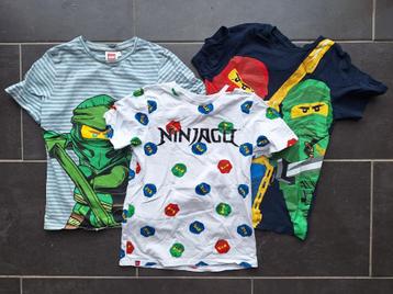 3 T-shirts maat 134 - LEGO Ninjago beschikbaar voor biedingen