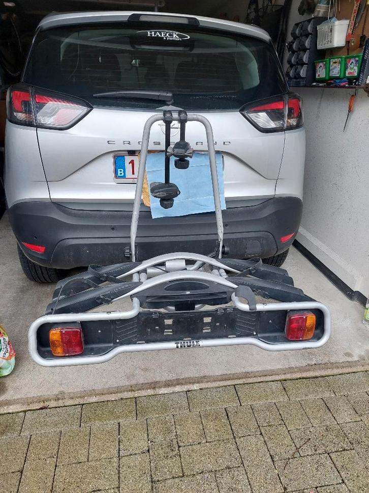 Fietsrek 2 fietsen Thule, Auto diversen, Fietsendragers, Gebruikt, Trekhaakdrager, 2 fietsen, Brede banden, Elektrische fiets