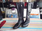 Bottes dame cuir noir GEOX Pointure 37, Geox, Enlèvement ou Envoi, Porté, Bottes hautes