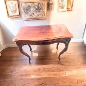 Te koop: Antieke houten kaarttafel beschikbaar voor biedingen
