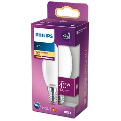 15 x Philips Kaars Ledlampen. 3w / 40w Zo goed als Nieuw., Maison & Meubles, Lampes | Lampes en vrac, Comme neuf, 30 à 60 watts