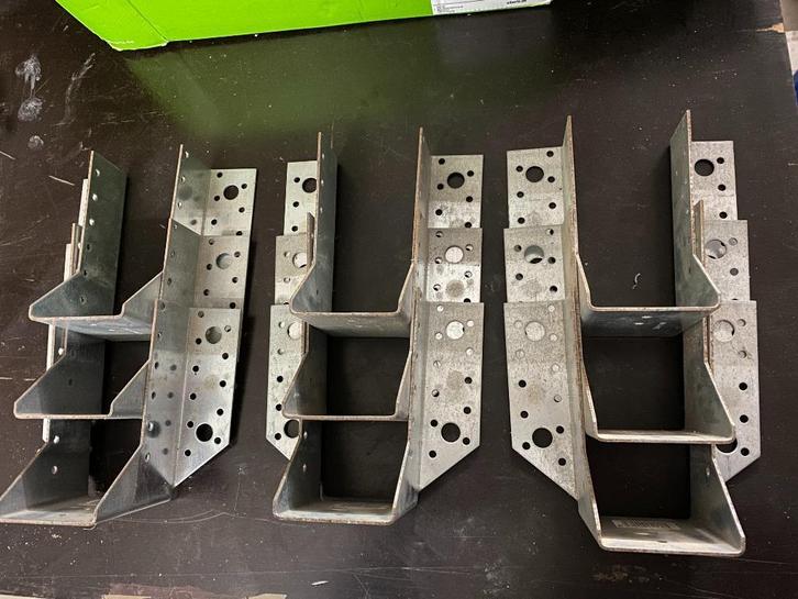 9 sabots supports pour poutre en bois <, Doe-het-zelf en Bouw, Hout en Planken, Nieuw, Balk, Ophalen of Verzenden