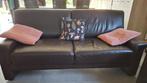 Salon 3 zit + 2 zit + voetenbankje, Huis en Inrichting, Ophalen, Gebruikt, Leer, Rechte bank