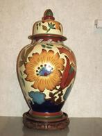 Vintage Gouda keramieken dekselvaas uit Holland, hoog- 40 cm, Enlèvement ou Envoi