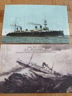 2 POSTKAARTEN:  SCHEPEN WO 1 :SS MUSTAPHA-LE DUPETIT THOUARS, Ophalen of Verzenden, Marine, Foto of Poster