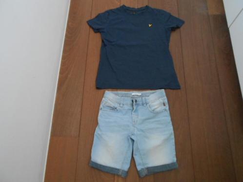 Lyle & Scott + Name It - short/T-shirt jongen 9/10 jaar, Kinderen en Baby's, Kinderkleding | Maat 134, Gebruikt, Jongen, Shirt of Longsleeve