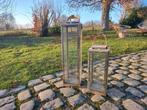 Glazen kaarslantaarns/ windlichten, Tuin en Terras, Ophalen, Gebruikt